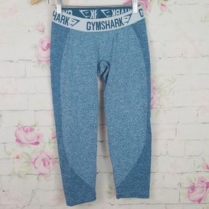 Gym shark blue capris leggings low waist sz small